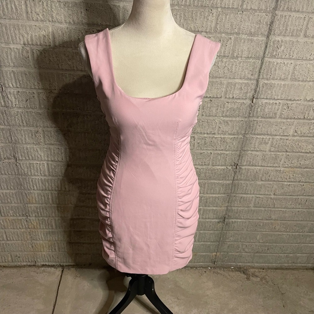 Guess Womens‎ Pink Ruched Sleeveless Bodycon Mini Dress Size 4